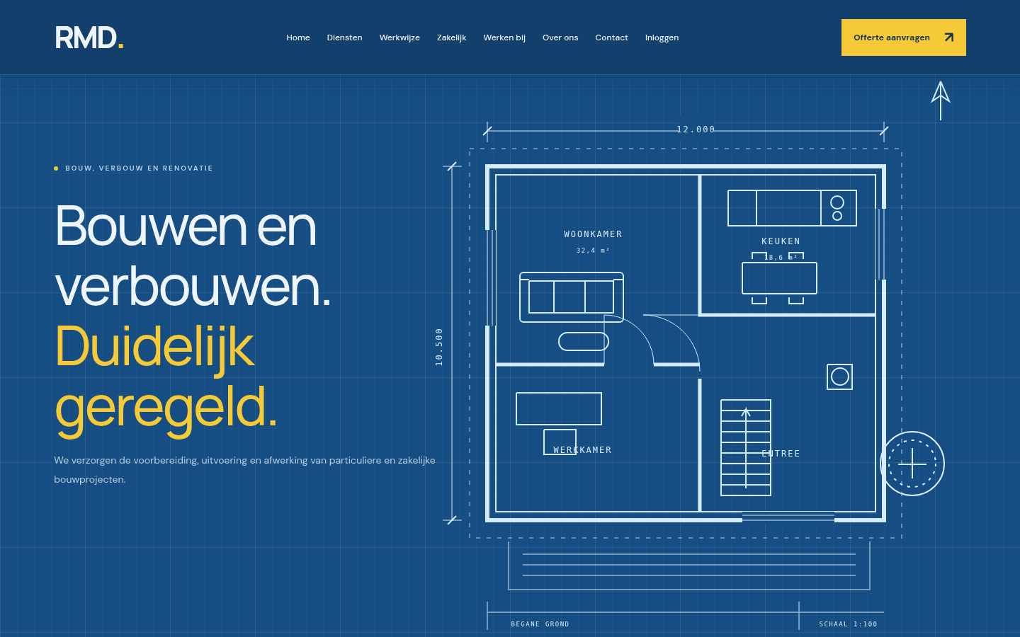Screenshot van RMD Bouw